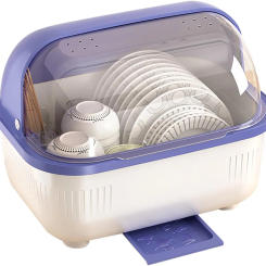 Drain Rack Dish Bowl Drying Rack Plate Storage Drainer Holder Organizer Plastic Tableware Holder with Lid Cover for Kitchen Home