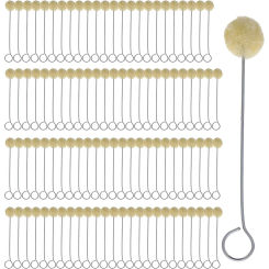 100 Pcs Tools Crafts Wool Dauber Oily Dye Balls Brush Daubers Leathercraft