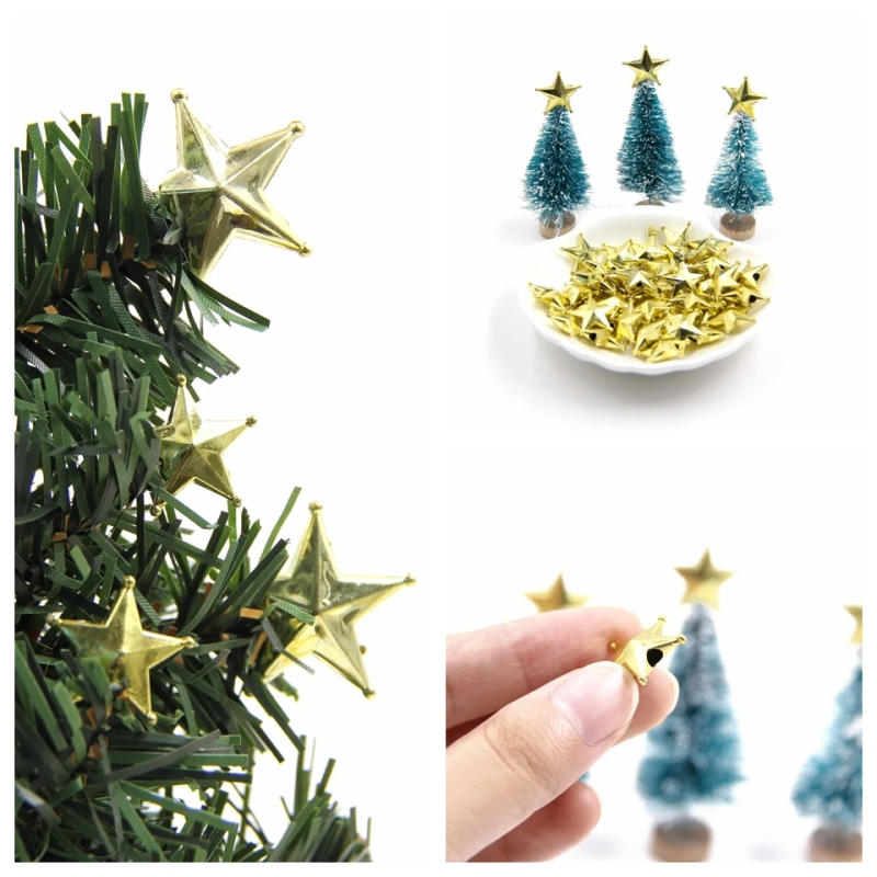 Description Picture 6 of item10PCS/Lot 2Sizes DIY Gold Star Topper Star Christmas Ornaments Xmas Tree Ornament Toppers DIY Craft Christmas Party Decorations