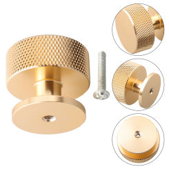 1pc Handle Knurled Cabinet Knob Matt Black Aluminium Kitchen Cabinet Door Cupboard Drawer Household Tools Accessories