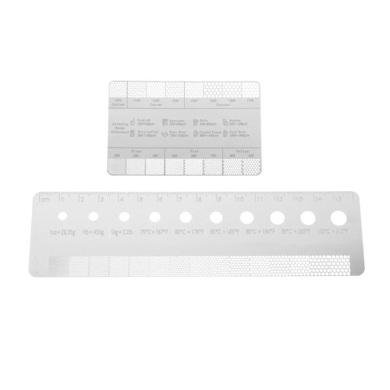 Description Picture 2 of itemCoffee Ground Measuring Rulers, Coffee Ground Comparison Marker Coffee Powder Size Scale for Coffee Maker Home Cafes Bars