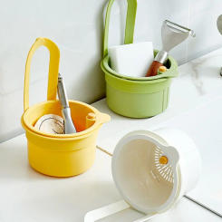 Creative Sink Hanging Strainer Basket Detachable Openable Bottom Cover Kitchen Garbage Filter Multifunctional Easy To Clean