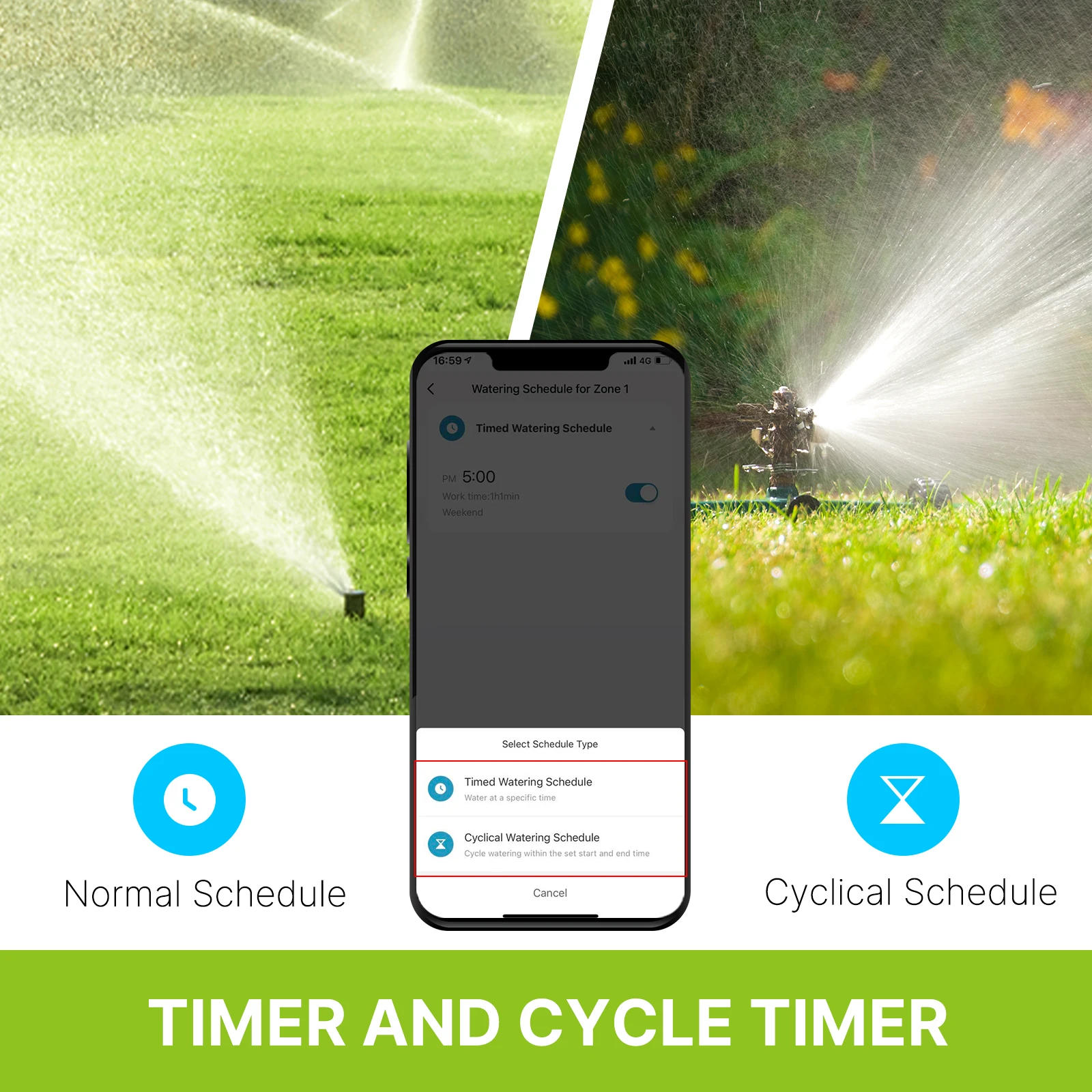 Description Picture 4 of itemMOES Bluetooth Value Smart Garden Sprinkler Water Timer by 2 Way Rain Delay Filter Programmable Automatic Irrigation Controller
