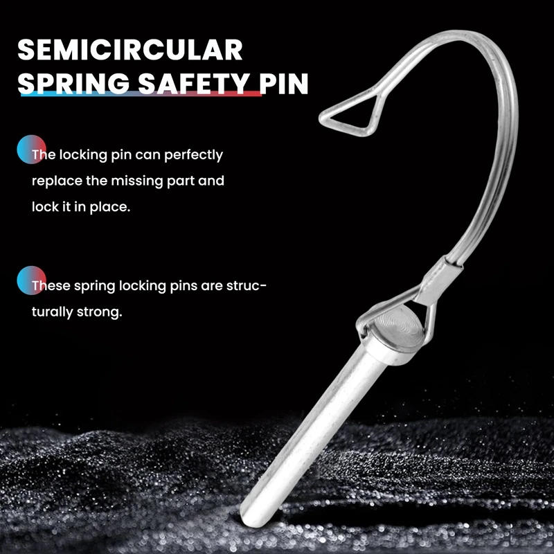Description Picture 5 of item10Pcs Wire Lock Pin, 5/16 Inch Shaft Locking Pin Hitch Pin With Round Arch Wire Retainer For Farm Trailers Lawn Garden