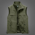 ENjoyce Men's Clothing Vest Jacket with Pockets Hunting Fishing Hiking Outdoor Waistcoat Stand Collar Sleeveless Coats