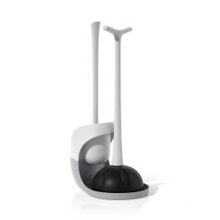 2-in-1 Plastic Toilet Plunger and Bowl Brush Combo Bathroom Accessories Durable Dropship