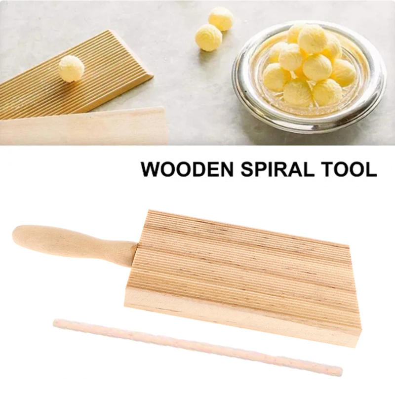Description Picture 4 of itemWooden Noodles Board Handmade Pasta Tray Potato Dumplings Gnocchi Roller Pasta Paddle Board Maker Desserts Pastry Baking Tools