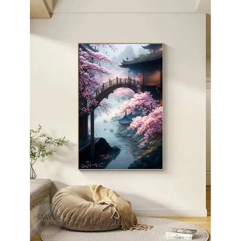 Description Picture 4 of itemPhotoCustom Diy Frame Paint By Numbers Kits Town Scenery Diy Painting By Numbers On Canvas Draw Painting For Home Decor Gift