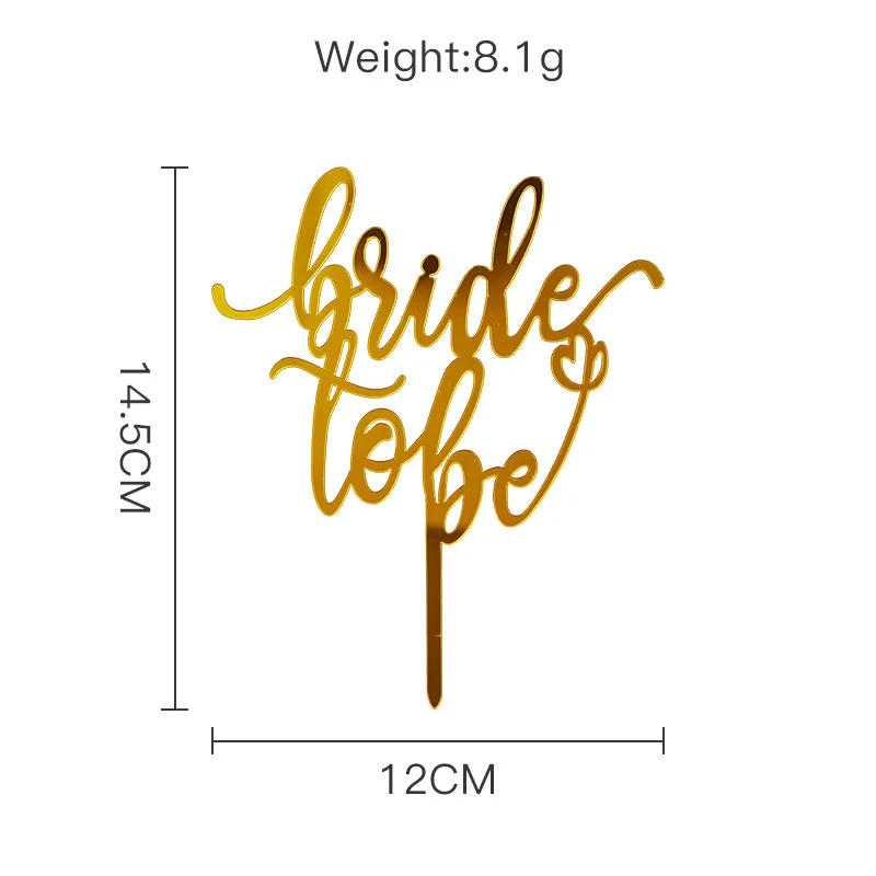 Description Picture 3 of itemAcrylic Cake Topper Romantic Proposal Diamond Ring Bride To Be Wedding Party Cake Decoration Wedding Baking Party Favors
