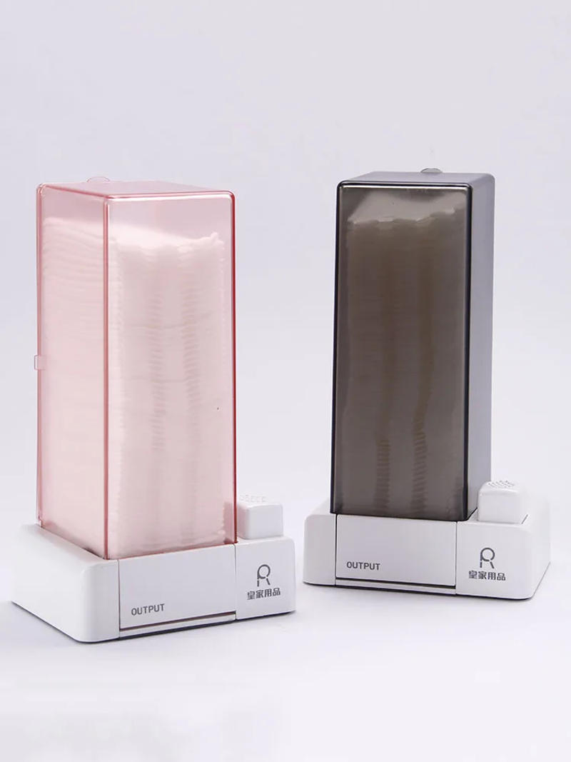 Description Picture 5 of itemWall Hanging Use Cotton Pad Holder Automatic Cotton Pad Dispenser Cosmetic Makeup Cotton Pads Organizer for Lint Free Nail Wipes