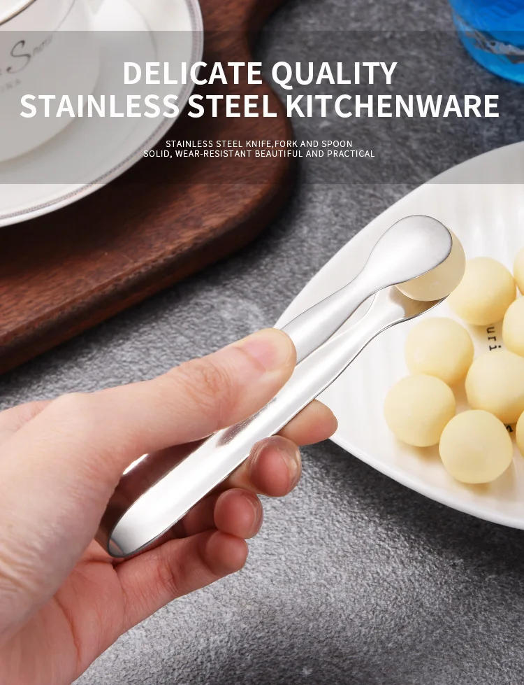 Description Picture 4 of item1pc Mini Sugar Clip Tweezer Stainless Steel Clamp Tongs Clips Coffee Ice Cube Little Clamp Tea Clips Hot Kitchen Bar Tools