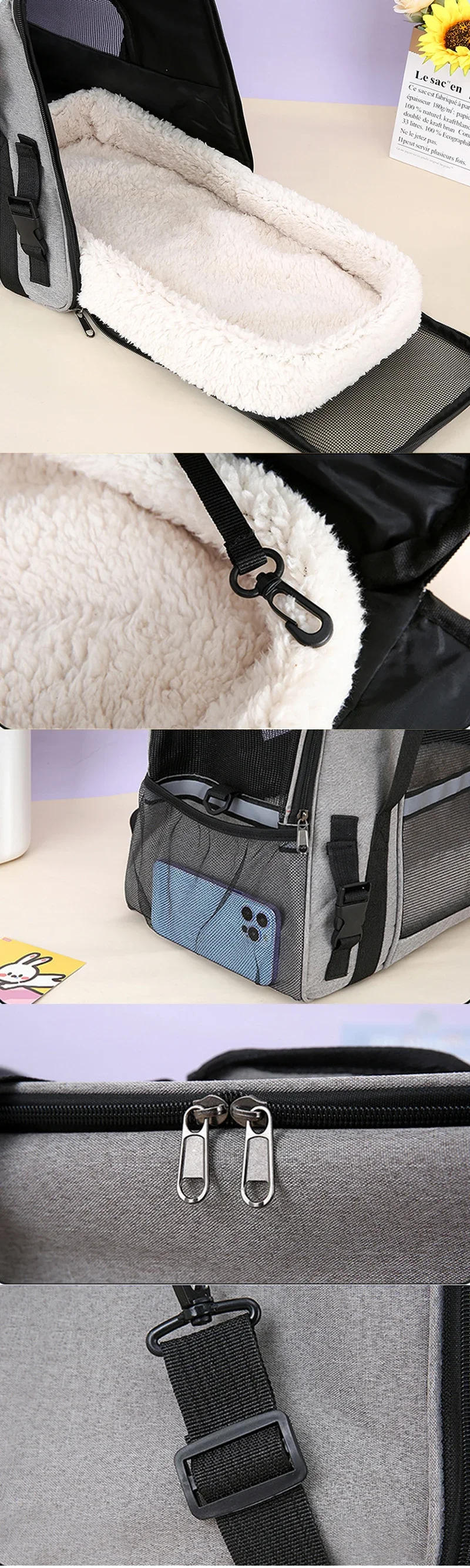 Description Picture 3 of itemNEW Cat Bags Soft-Sided Portable Dog Carrier Mesh Breathable Carrier Bags Foldable Cats Handbag Travel Pet Bag Transport Bag