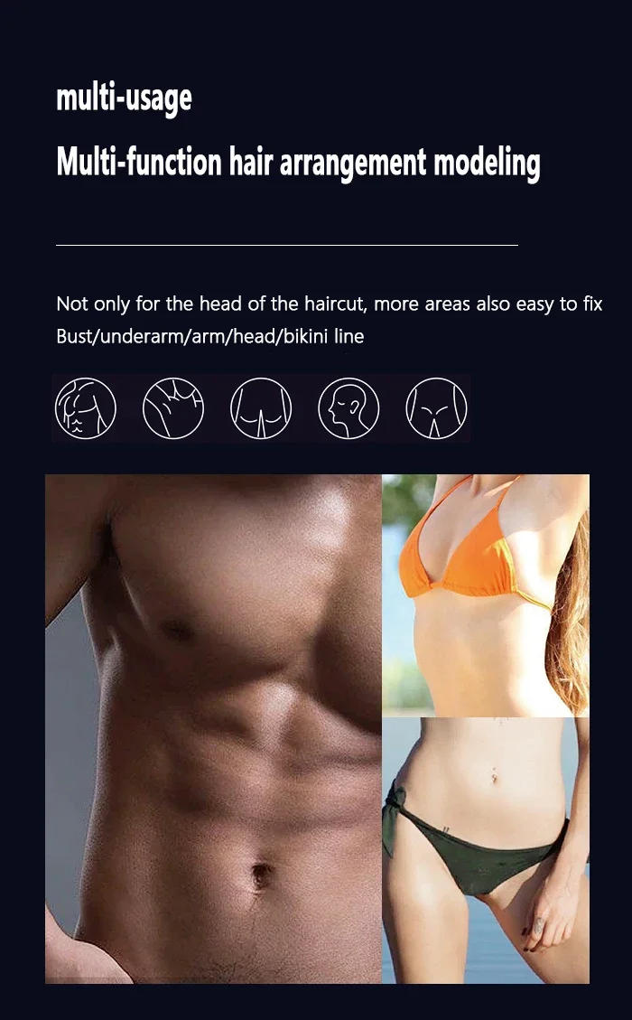 Description Picture 4 of itemKemei KM-1838 Body Groin Hair Trimmer Ceramic Blade Waterproof Wet Dry Beard Clippers Pubic Armpit Body Hair Shaver