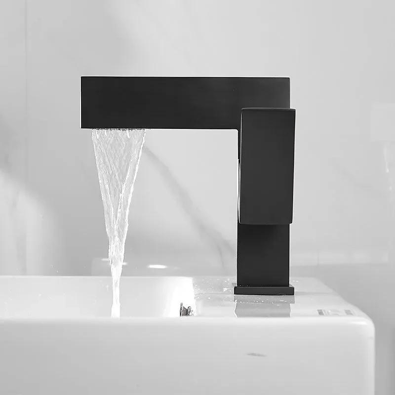 Description Picture 2 of itemBasin Faucet Brushed Gold Bathroom Single handle Basin Mixer Tap Hot Cold Water Brass Sink Water Crane New Arrival