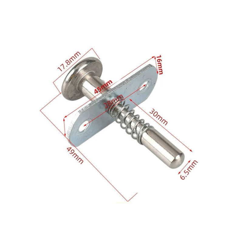 Description Picture 3 of item1pc Plunger Latches Spring-Loaded Bolt Plunger Latch Window Screen Plunger Pin Baby Bed Latches Door Hardware