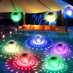 Led Solar Floating Lamp Swimming Pool Ball Solar Panel Powered Pond Drift Waterproof Glow Show Disco Color Changing Night Light