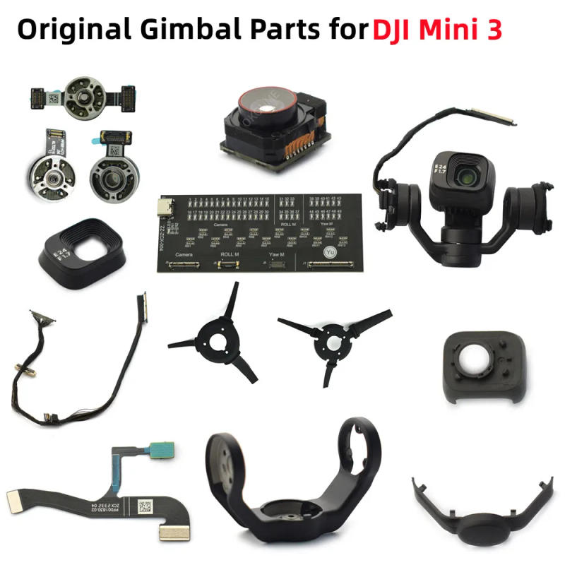 Description Picture 2 of itemOriginal Parts for DJI Mini 3 Gimbal Camera Lens Glass PTZ Signal Cable Rubber Damping Ball 3 In 1 Line Roll Arm Y/R/P Motor