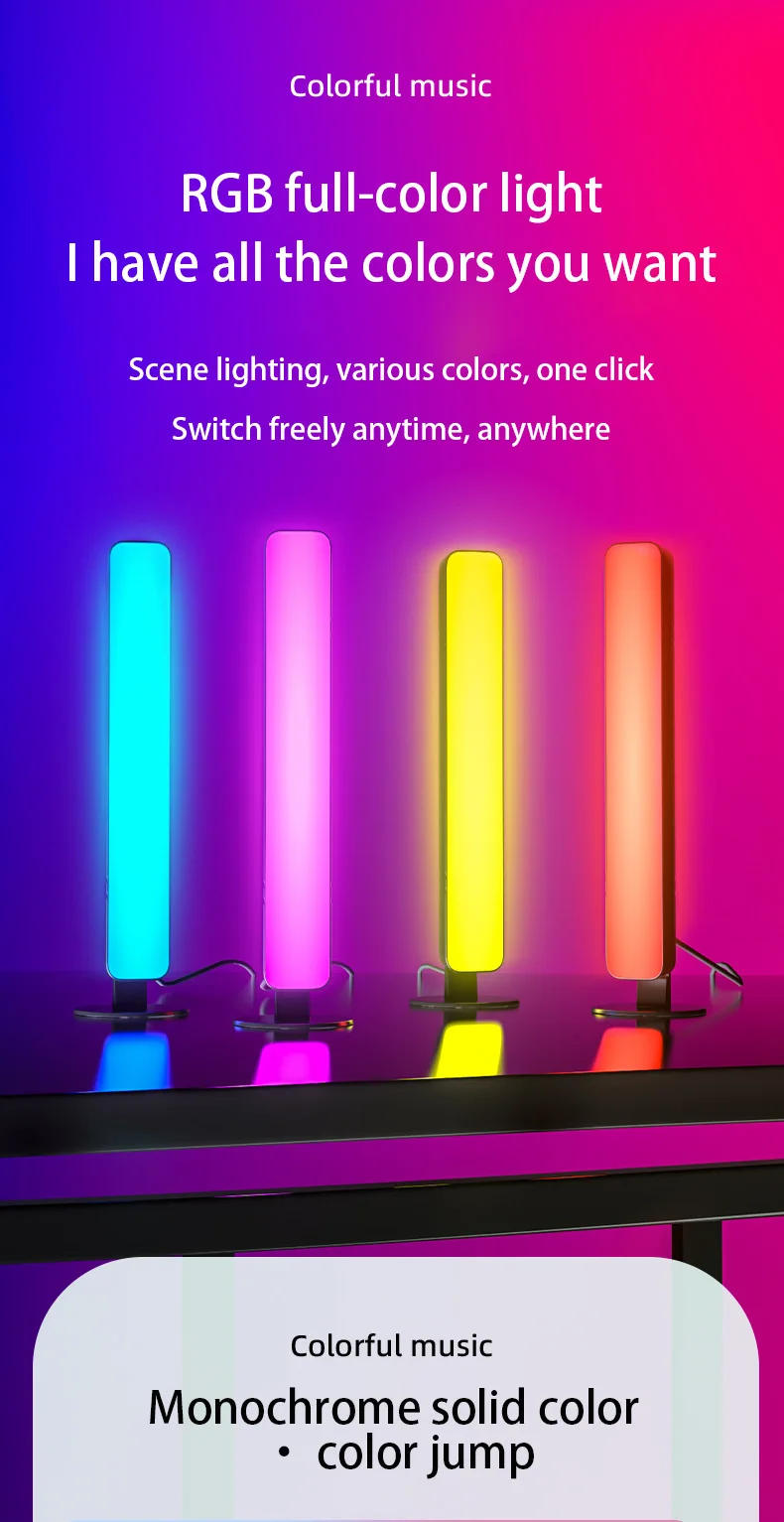Description Picture 5 of itemXiaomi RGB Pickup Night Light Gaming Music Rhythm Lights USB LED Table Lamp Remote Control Game Desktop Decoration Children Gift