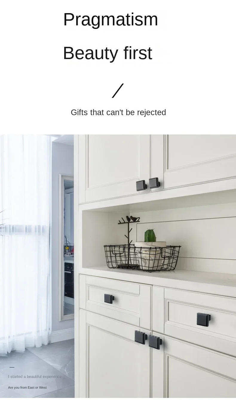 Description Picture 5 of itemFurniture Handle Drawer Knobs and Handles for Cabinet Wardrobe Zinc Alloy Door Pull 96mm/128mm/160mm/192mm/320mm Hole Pitch