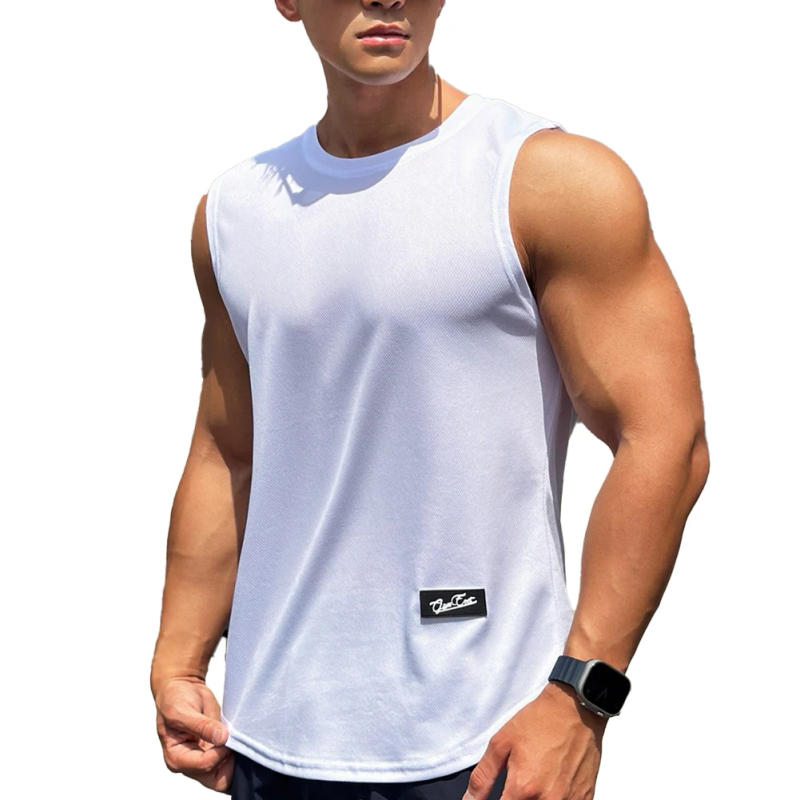 Description Picture 4 of itemBrand New Tank Top T-Shirt Thin Vest Comfortable Fashion Fitness Men Quick Drying Sleeveless Solid Color Sport