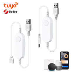 Tuya Zigbee3.0 Smart LED Controller DC5V Dimmer USB Single Color RGB LED Strip for Gataway/SmartThings/Bridge/Alexa/Google