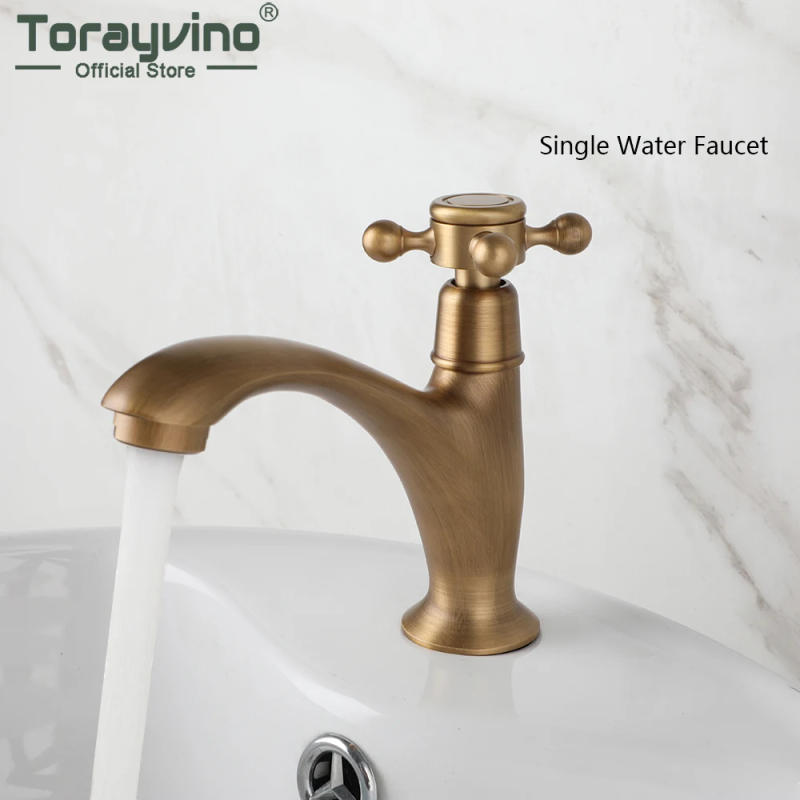 Description Picture 2 of itemTorayvino Bathroom Faucet Basin Single Lever Faucet Deck Mounted Washbasin Torneira Bathtub Sink Only Cold Water Tap Nozzle
