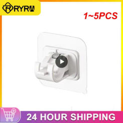 1~5PCS Plastic White Hanging Curtain Rods Home Clamp Hooks Bathroom Shower Curtain Rod Fixed Clip  Wall Hooks