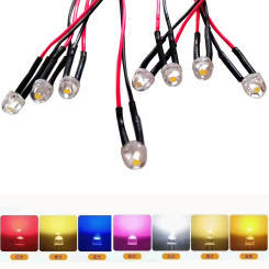 30pcs/lot white 5MMF5 Straw Hat LED Chandelier Crystal Lamp Beads Big Core Chip 6-7LM Light emitting diodes leds DIY lights Pre-
