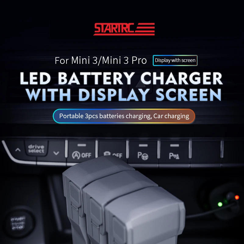 Description Picture 2 of itemMini 4 Pro Quick Charger Battery Faster Charging Hub Housekeeper for DJI Mini 3 Pro Drone Accessories Charger LCD Screen