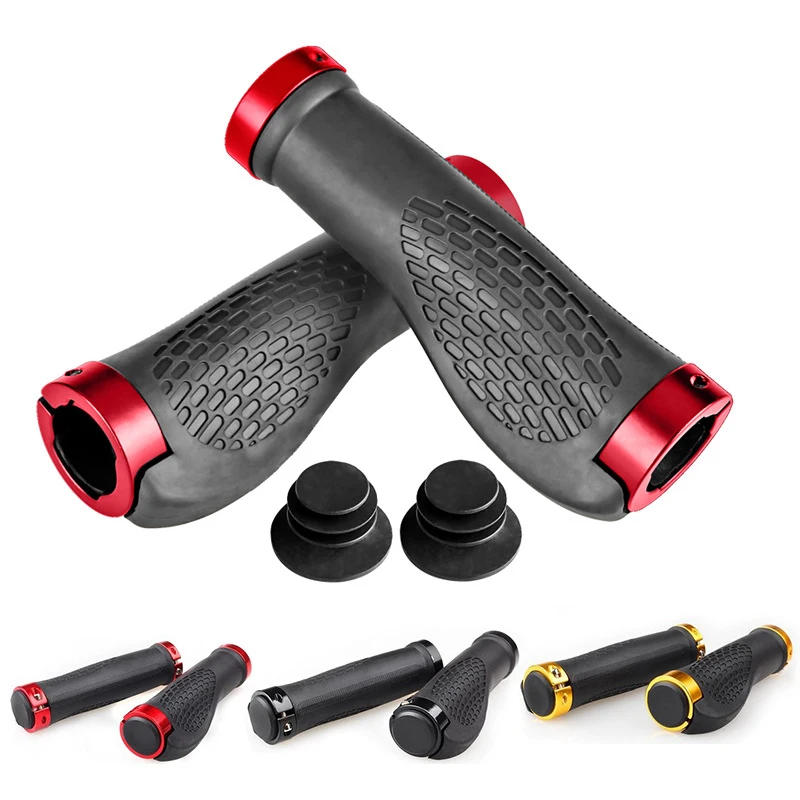 Description Picture 4 of itemBike Handlebar Grips Anti-Skid Non-slip Double Locking Rubber Ergonomic Mountain MTB Cycling Parts Bicycle Grips Black Gold Blue
