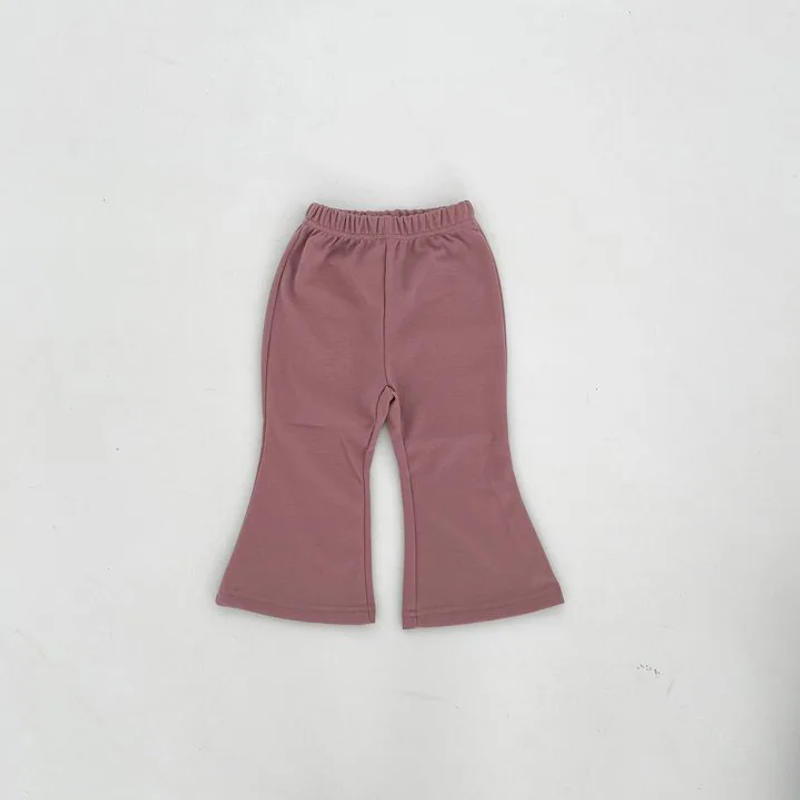 Description Picture 5 of item2025 Autumn New Baby Loose Boot Cut Pants Solid Girls Flared Pants Children Trousers Cotton Infant Casual Pants Kids Clothes