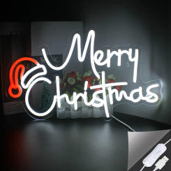 Merry Christmas Neon Sign Christmas LED Sign Light Art Wall Decor Night Light for Party Bedroom Bar Pub Club Christmas Decor