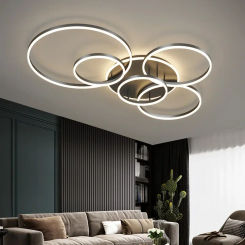 Nordic LED Gold/Black Ceiling Lamp Chandelier For Living Dining Room Bedroom Indoor Lighting Fixture Home Decor Luminaire Lustre
