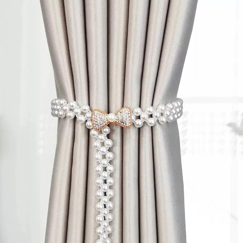 Description Picture 5 of itemElk Pearl Elastically Stretchable Curtain Clip Decor Curtains Holders Tieback Buckle For Home Decoration Accessories Modern