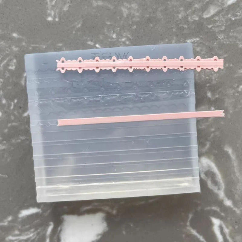 Description Picture 2 of item1pc Sweater Knitting Lace 3D Acrylic Mold Nail Art Decoration Nails DIY Design Silicone Nail Art Template Nail Mold