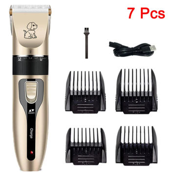 Professional Cat Dog Hair Clipper Grooming Kit Low-Noise Rechargeable Pet Hair Trimmer Shaver Set Animals Hair Cutting Machine