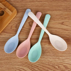 Eco-friendly Gadget Ice Cream Kitchen Utensil Kitchen Tools Cake Pudding Rice Scoop Spoon Wheat Straw Spoon Scoop