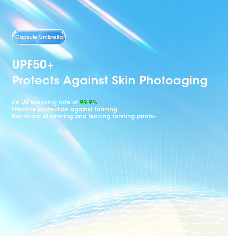 Description Picture 4 of itemCapsule Umbrella Portable Mini Sunshade Sunscreen Rain Umbrella Black Rubber Alloy Handle Foldable Sun Rain Dual Use