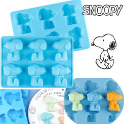 Snoopy Ice Cube Trays Silicone Cartoon Reusable Chocolate Molds Candy Molds Silicone Baking Mold for Cake Decoration Soap Crayon