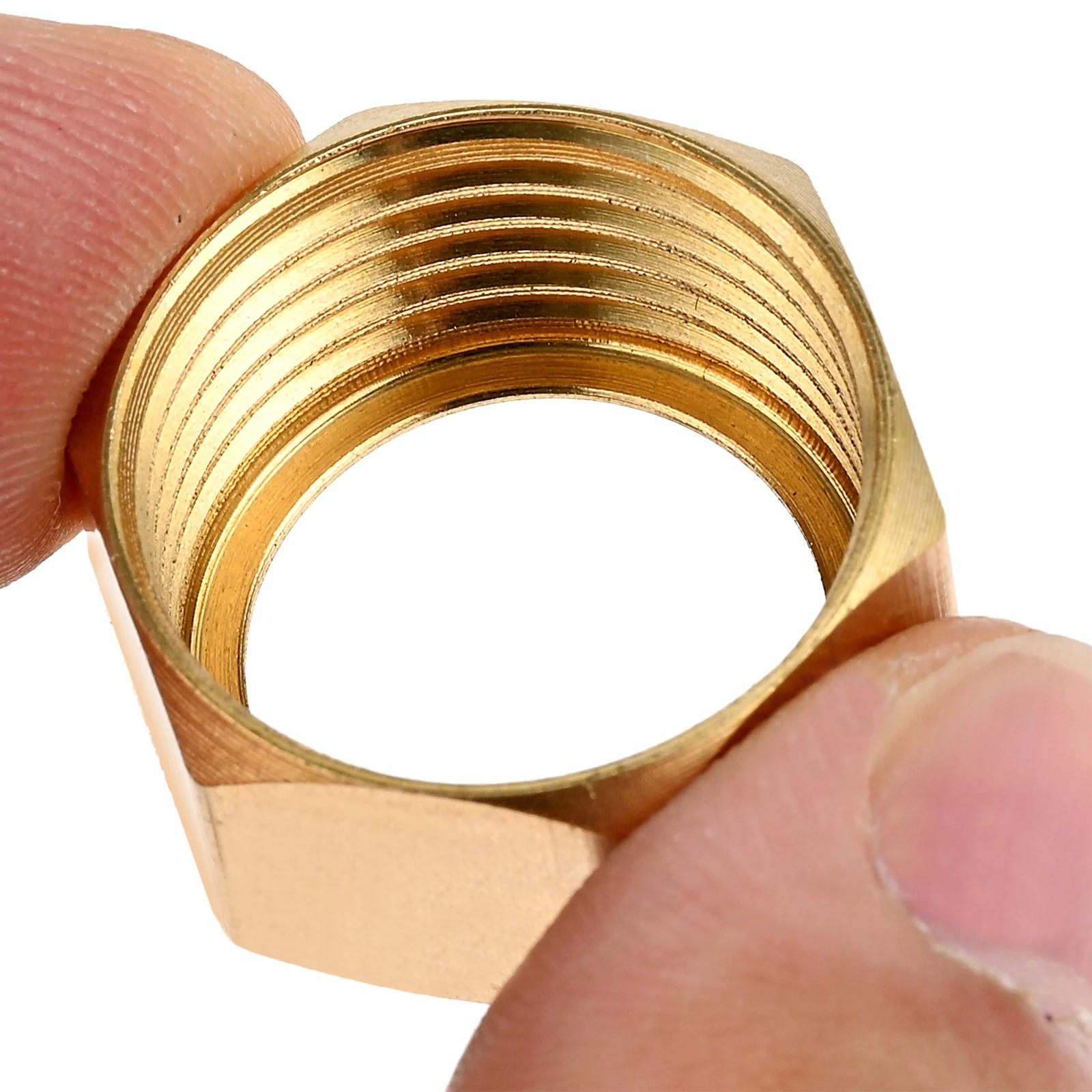 Description Picture 5 of item2Pcs Shower Nozzle Hose Inlet Outlet Connector Nut Water Pipe Universal Copper Joints for Bathroom Water Pipe Repair Accessories