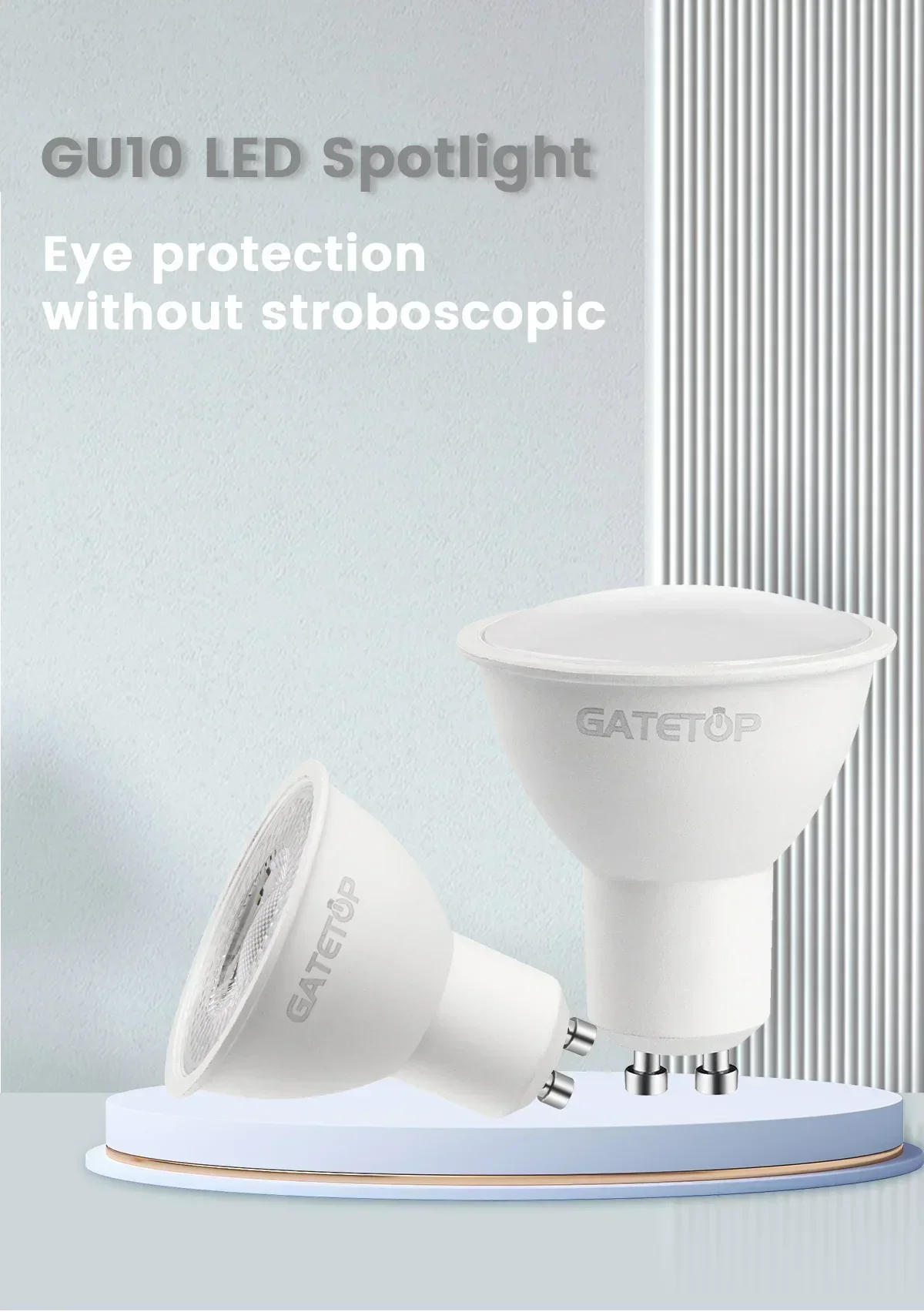 Description Picture 2 of item8pcs Hight Lumen GU10 Spotlight 7W 8W 9W LED Bulb GU10 AC220V 120V Replace 30W 50w Halogen Lamp for Home Lighting Derection