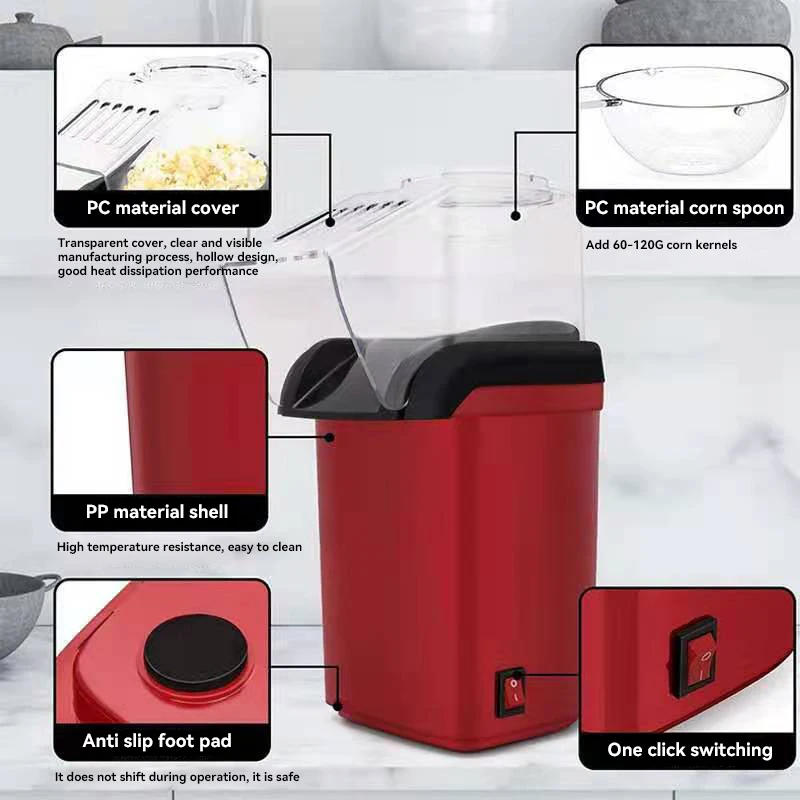 Description Picture 4 of itemXiaomi Popcorn Machine High Popping Rate Fully Automatic Popcorn Maker Electric Air Popper Mini Popcorn Machine for Home Kitchen