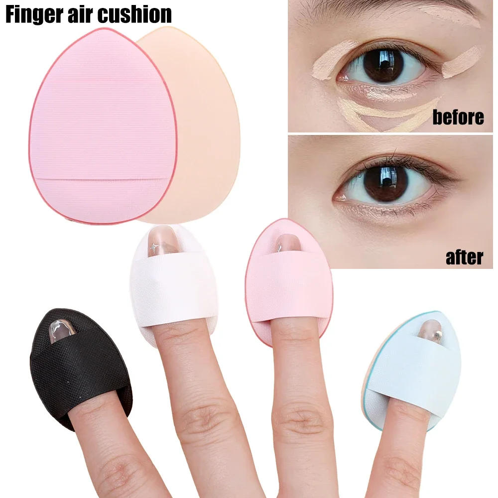 Description Picture 3 of itemFinger Thumb Makeup Puff Soft Mini Air Cushion Concealer Cosmetic Puff Liquid Foundation Blush Powder Sponge Beauty Tools 50PCS
