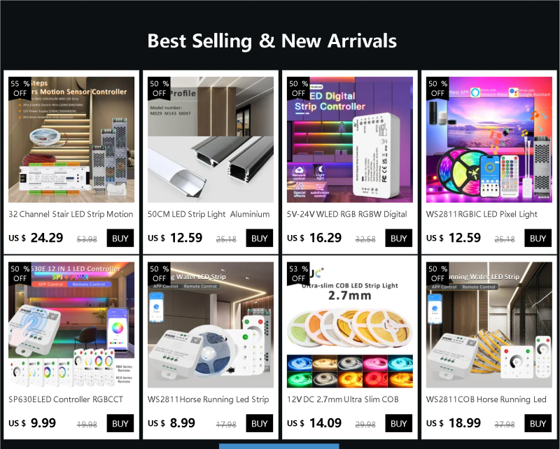 Description Picture 2 of itemDC 24V CCT COB 16703 IC Horse Race LED Strip Light 5M 10M Chaing Effect Flexible Ribbon Dual White RF Remote Control Tape Lamp