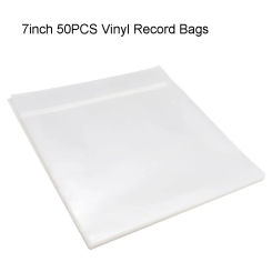 Dust and Scratch Protection Sleeves  50Pcs Clear Vinyl Record Bags  12inch 10inch 7 inch Size  Easy Insertion Design