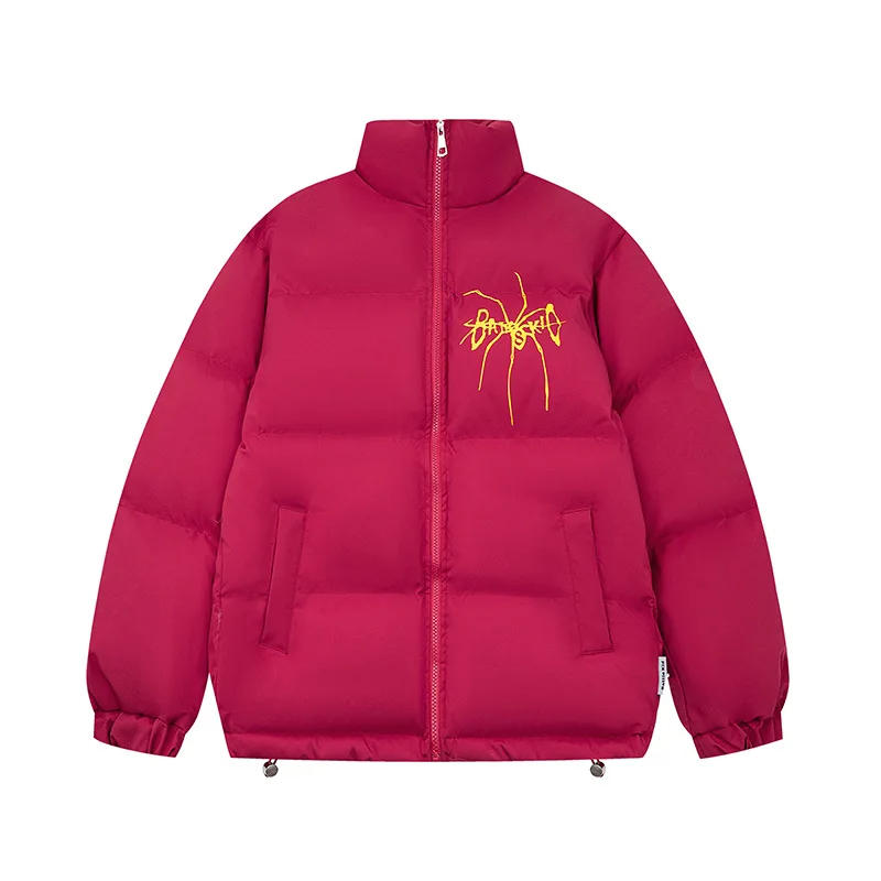 Description Picture 6 of itemMen's Winter Hip Hop Parkas Streetwear Spider Pattern Printed Padded Coats Harajuku Casual Thick Warm Loose Puffer Jacket Unisex