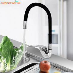 Colorful Tube Silicone Kitchen Sink Faucet Hot And Cold Water Mixer Tap 360 Degree Rotating Flexible Hose Tap Deck Mount