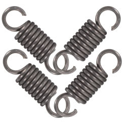 4 Pcs Hook End Spring Sprung Extension Springs with Ends Kit Compression to Stretch Stainless Steel Dual Small For Crafting