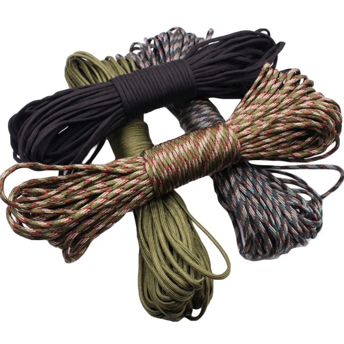 Description Picture 2 of itemSurvival Paracord Rope Bundles, Lanyard Climbing Rope, Hiking Tent Camping Safety Life Cord, 550 Parachute Cord, 100ft, 4mm, 31m