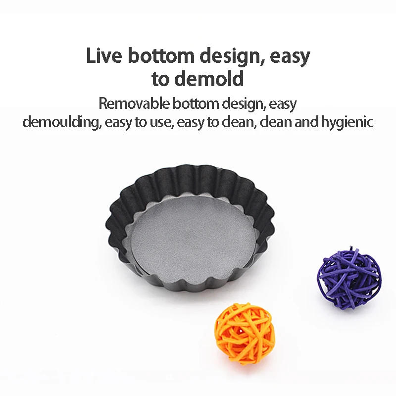 Description Picture 3 of itemBaking Cake Molds Non-Stick Tart Quiche Pans Pan with Removable Bottom Pie Pizza Mould Cup Bakeware Kitchen Tool Accessories